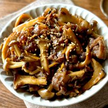 ご飯がすすむ！【焼ききのこと牛肉のしぐれ煮】作り置きにも♪