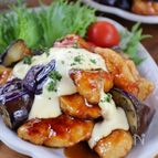 【茄子チキ南蛮】胸肉と茄子でガッツリメイン！
