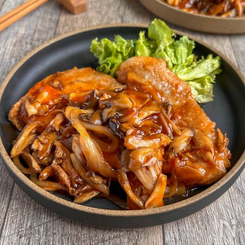 お肉柔らか♩舞茸ポークチャップ