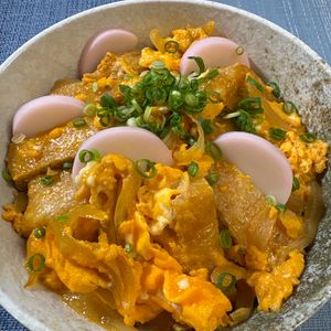 楽ラク手抜キッチン🐶🐾の作ってみた!投稿(めんつゆで作る油揚げの卵とじ丼)