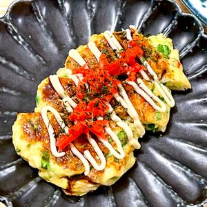 michuの作ってみた!投稿(きゃべつとはんぺんと豆腐のお好み風もちもち焼き)