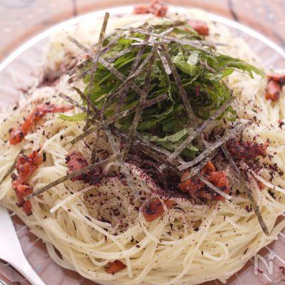 冷製パスタ『ゆかりふりかけのパスタ』＊とにかくさっぱり＊