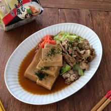 【レンジで簡単！麺なし焼きそば風】高野豆腐の焼きそばソース煮