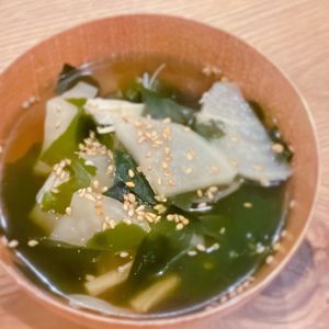 ミルクの作ってみた!投稿(【大根とわかめのごま中華スープ】5分煮るだけ♪)