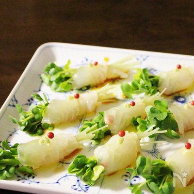 鯛の昆布締めカルパッチョ