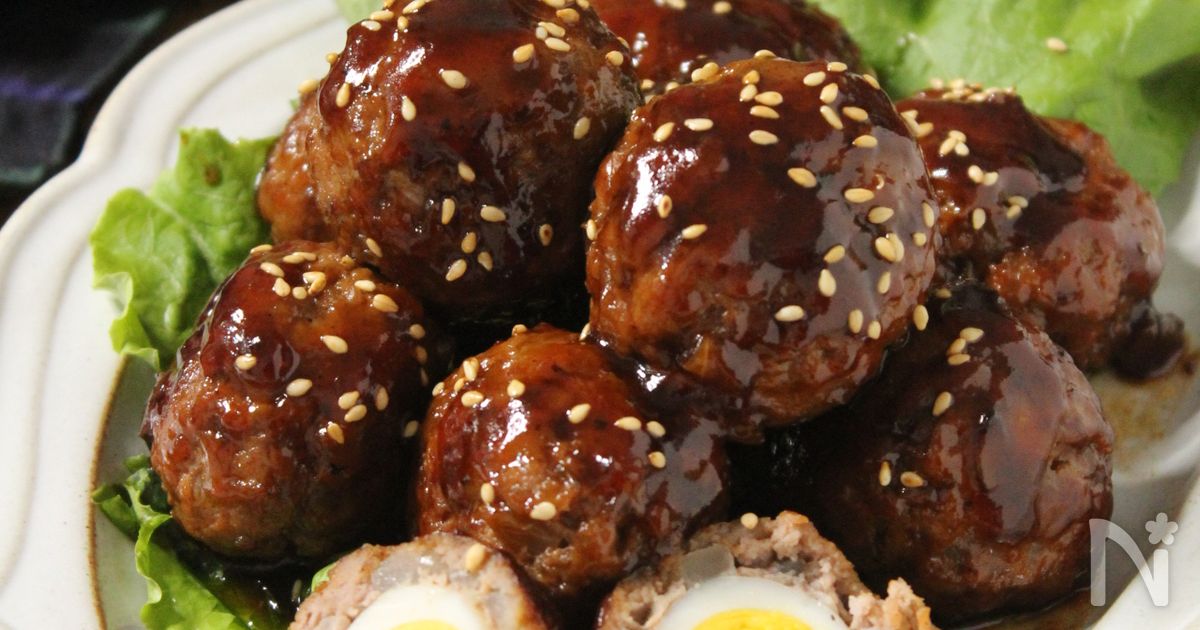 お弁当に♪甘辛だれのうずらの卵入り肉団子