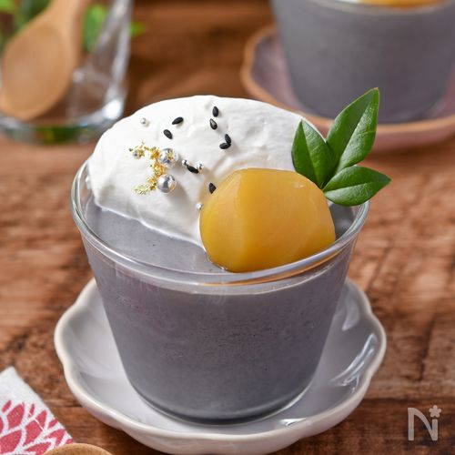 黒ごまプリン│お月見を楽しむ濃厚簡単和スイーツ