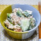 きゅうりとクリームチーズの梅肉和え