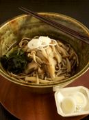 きのことわかめのそば