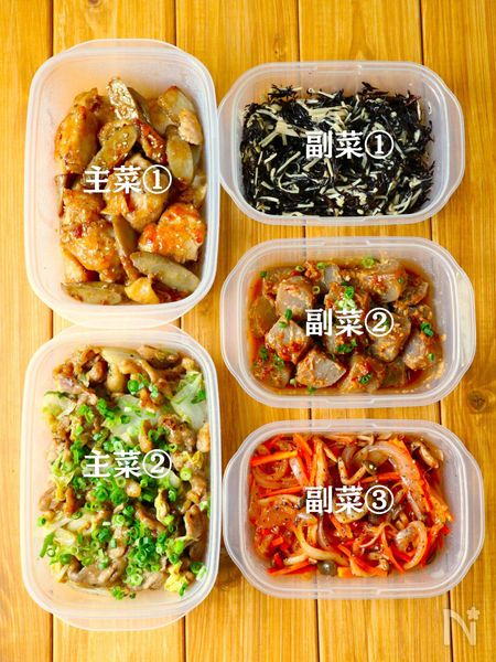 【作り置きパターン3】ご飯との相性抜群！鶏むねとごぼうの甘辛炒め。ごま油とにんにくの香りが食欲そそる中華炒めも。