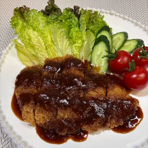 楽ラク手抜キッチン🐶🐾の作ってみた!投稿(【洋食屋さんのポークカツレツ】簡単手作りソース♪)