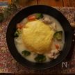 かける派☆クリームシチューのオムライス風