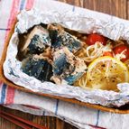 『サバ缶ときのこのホイル焼き〜レモンバター醤油で〜』