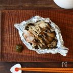 「豚・ナス・きのこ」楽ちんホイル包み焼き