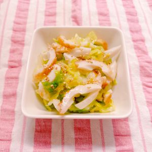 ビートの作ってみた!投稿(手軽でおいしい♩春キャベツとちくわのうま塩サラダ)