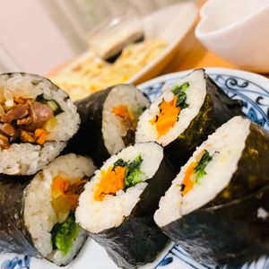 ちひろの作ってみた!投稿(キンパ(韓国風海苔巻き)。)