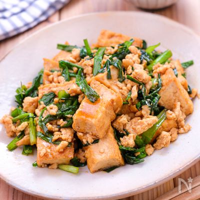 【厚揚げとニラの鶏そぼろ炒め】夏バテにも物価高にも負けない！