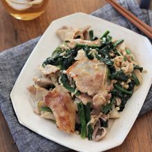【豚バラとほうれん草の味噌マヨ炒め】ご飯がすすむ!下味冷凍