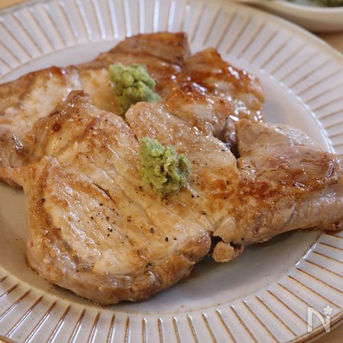 ポークステーキ塩わさび