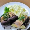 めぇの作ってみた!投稿(☆レンジで簡単！豚バラ入りなすドッグ☆)