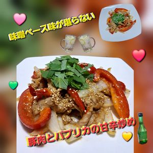サトちゃんの作ってみた!投稿(ワンパンで簡単！元気になれる【豚肉とパプリカの甘辛炒め】)