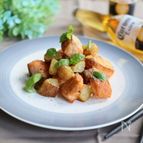 サーモンポテトのガリバタ炒め