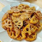 ご飯が進む♡豚肉とレンコンの甘辛炒め