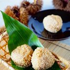 秋の味覚＊栗の形の栗おにぎり#しょうゆ飯