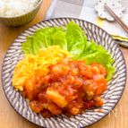 【シーフードミックスで！ふわたま添えエビチリ】