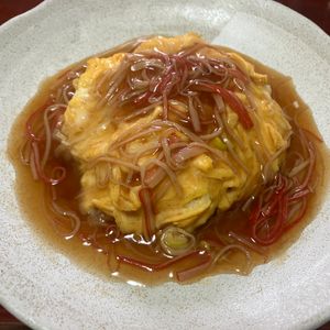 りんごの作ってみた!投稿(【甘酢あんのかにかま天津飯】ワンパンで作れる！節約中華♪)