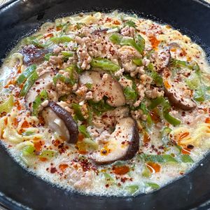 楽ラク手抜キッチン🐶🐾の作ってみた!投稿(具材もスープも鍋で一気に加熱するだけ！豆乳ラーメン)