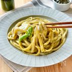 茹でたら1分！海苔の佃煮ジェノベーゼうどん