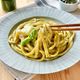 茹でたら1分！海苔の佃煮ジェノベーゼうどん