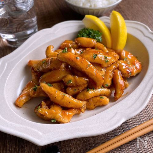 焼いてタレをからめるだけ♡「幸せハニーバターチキン」