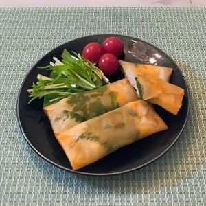 𝔂𝓾𝓶𝓲🍓の作ってみた!投稿(食感が楽しくておいしい♩エビと長芋の春巻き)