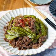 【私の大好物♡︎絹さやと牛肉の甘辛炒め】ご飯がすすむ／母の味