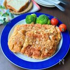 【鶏むね肉と豆腐焼き麩のジャポネソースステーキ】節約