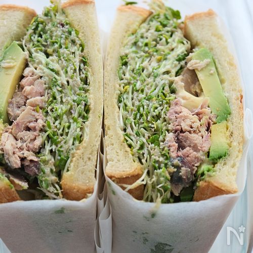 【10分でできる野菜のレシピ】スプラウトとさばのサンドイッチ