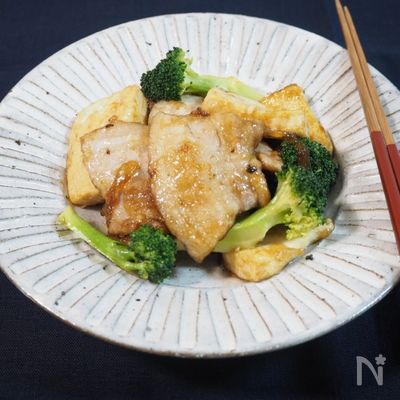 豚ばらと豆腐のオイスター炒め