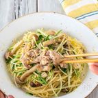 美味しすぎる！豚肉と水菜のうま塩レモン焼きそば