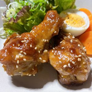 すばるの作ってみた!投稿(ワンパン10分！【鶏手羽元の照り焼き】甘辛ジューシー♩)