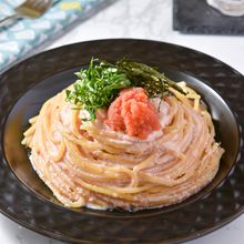 ワンパン明太クリームパスタ♪生クリーム不使用で濃厚な仕上がり