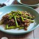 【牛肉とアスパラガスのオイスター炒め】ご飯がすすむ