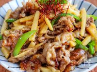 コク旨◎【豚こまとたけのこピーマンのオイスター炒め】