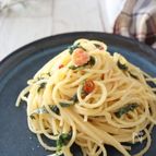 大葉のガーリックオイル漬けで♪大葉たらこスパゲッティー