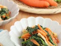 野菜不足解消！ほうれん草とにんじんのごま和え