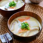 豆乳のまろやかさに味噌の旨味♡『あったか豆乳汁』