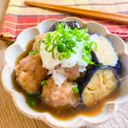 コスパもボリュームも抜群っ♪豚こまボールとなすの揚げ浸し★