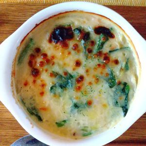 チョロリスの作ってみた!投稿(【ほうれん草とベーコンのポテトグラタン】とろ〜りクリーミー)