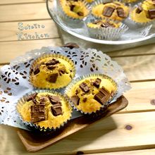 ホットケーキミックスで簡単☆ごろごろチョコのカップケーキ☆
